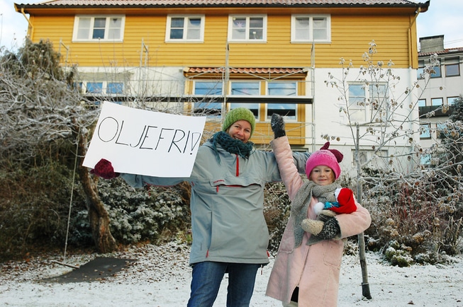 olje oljefri vinter barn