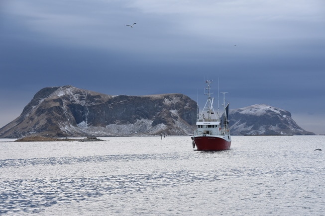 En båt i havet