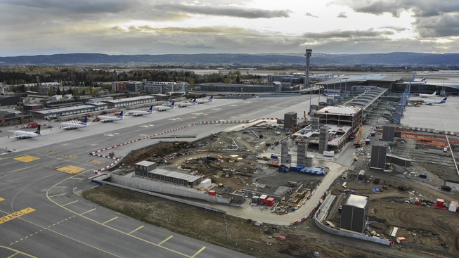 Utsikt over Gardemoen flyplass