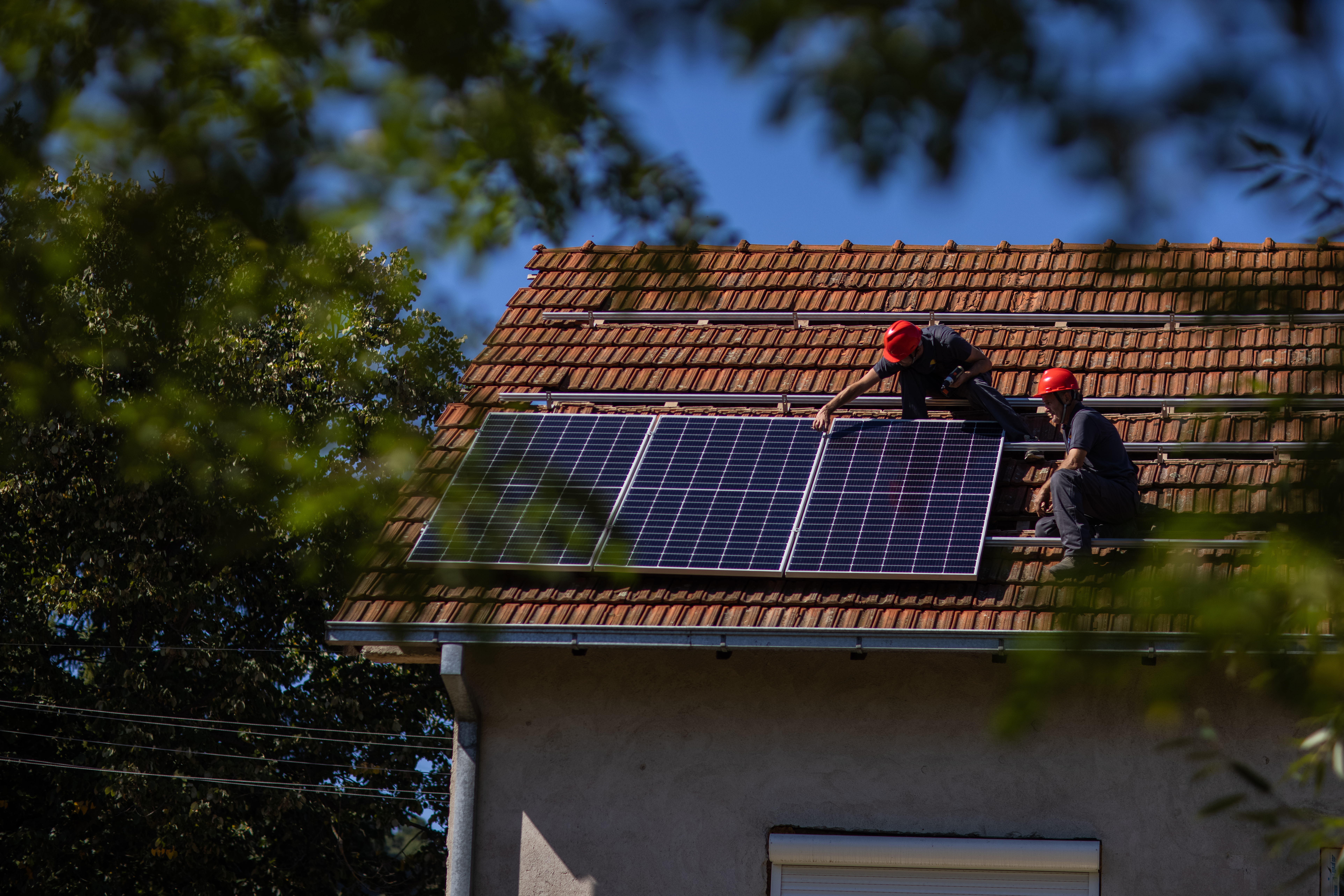 solcellepanel på tak