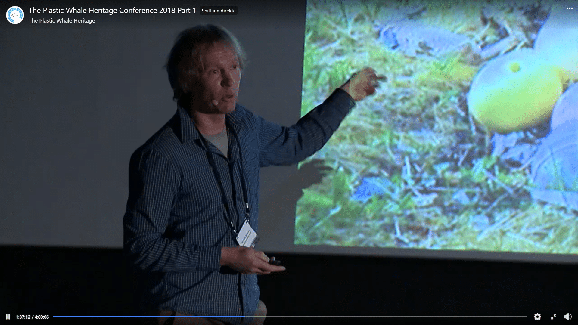 Per-Erik Schulze fra Naturvernforbundet på The Plastic Whale Heritage Conference