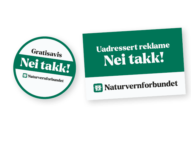 Klistremerker, nei takk til uadressert reklame