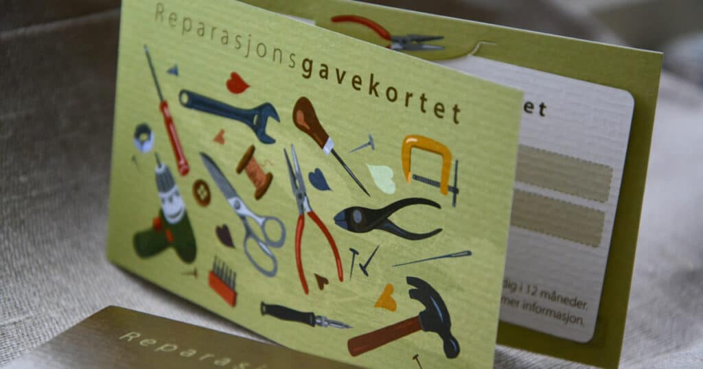 liste reparatører reparasjonsgavekortet