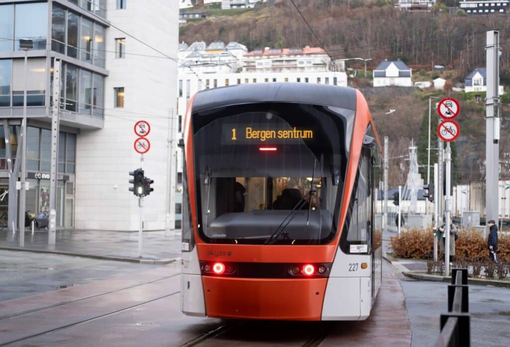 Bybanen i Bergen sentrum