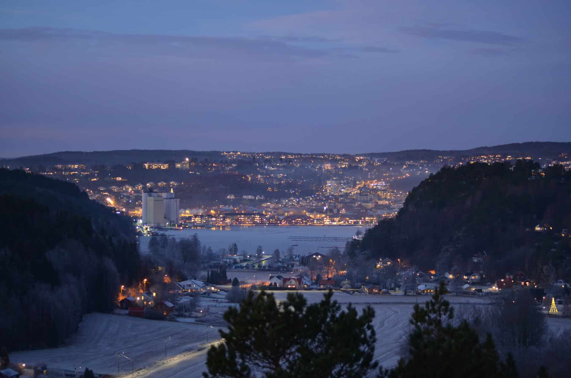 Halden sett fra sør sør-øst